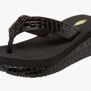 👡 VOLATILE Women’s Mini Croco Wedge Sandal 👡